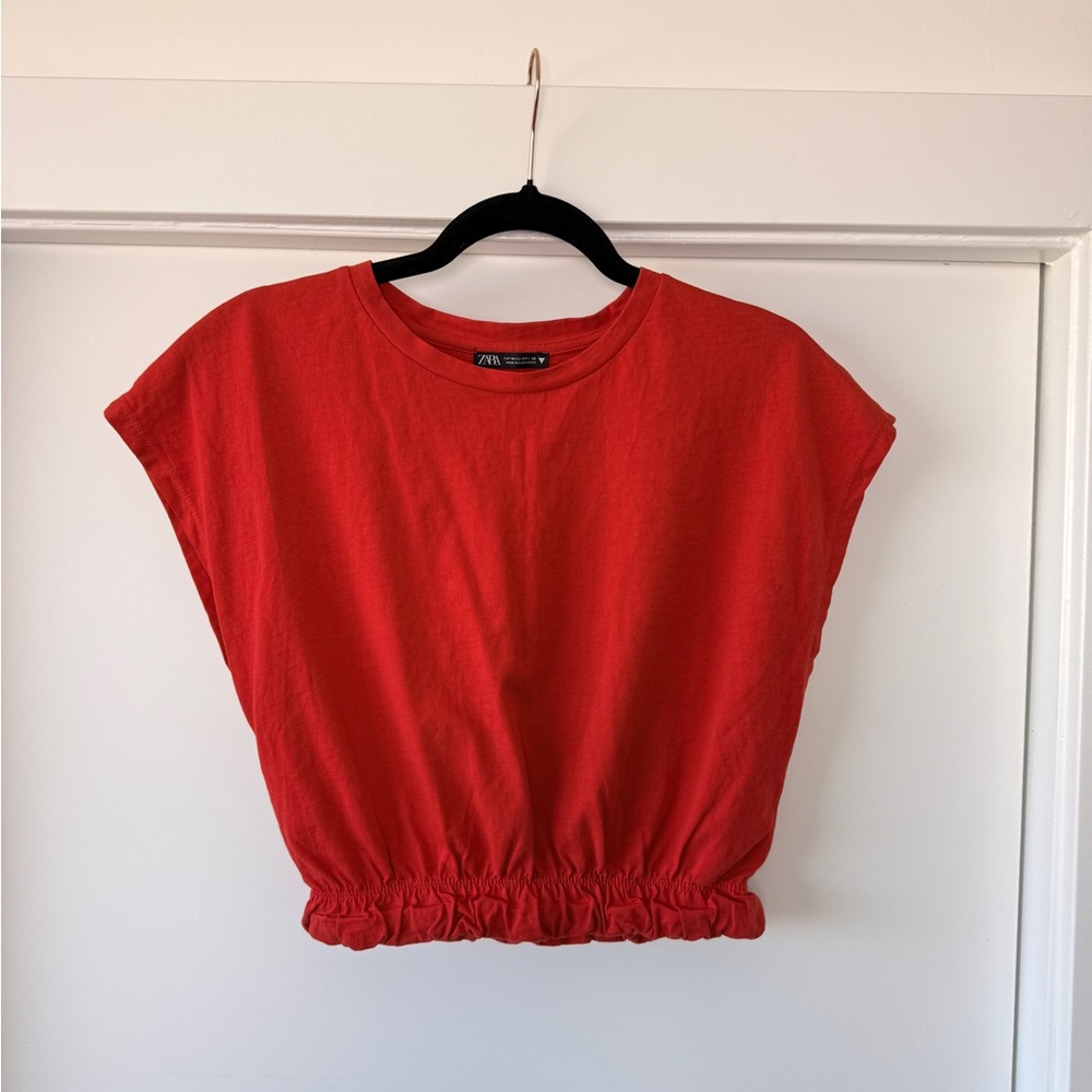 Zara Red Crop Top